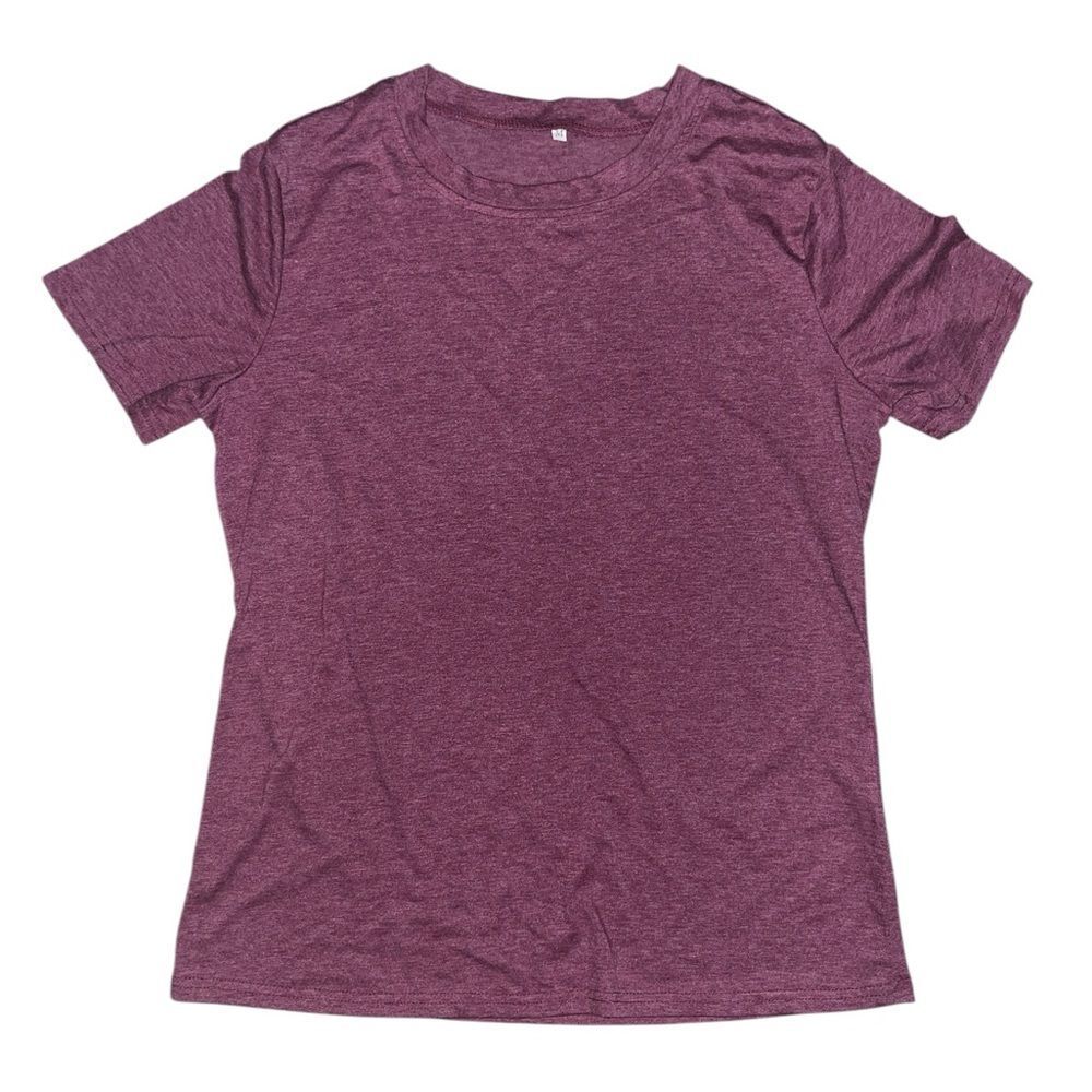 Women’s Marled Maroon Short Sleeve Shirt